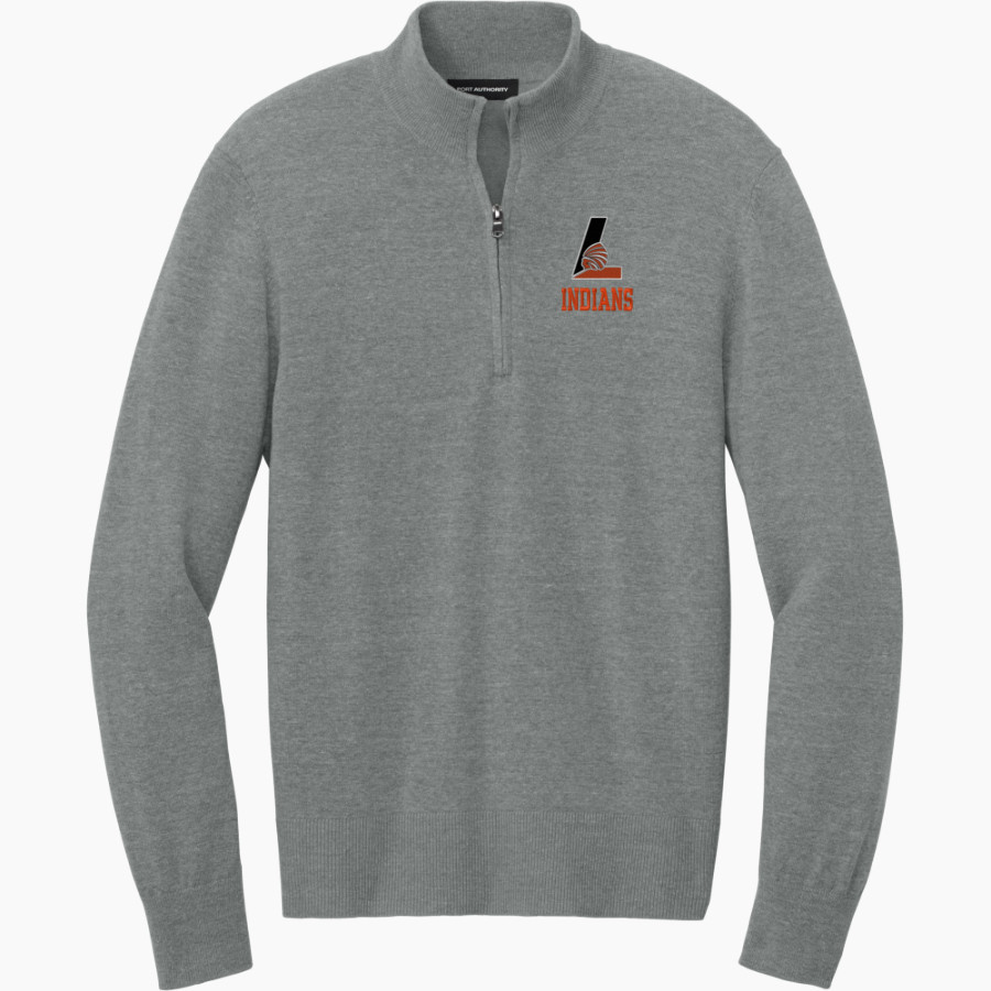 LARNED HIGH SCHOOL INDIANS <span class="pdp-name-mascot">LARNED INDIANS</span> Port Authority Men's Easy Care 1/4-Zip Sweater