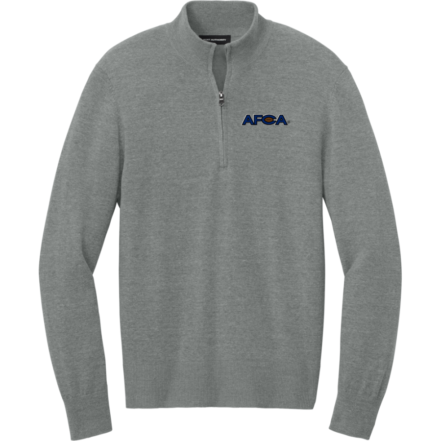 AFCA <span class="pdp-name-mascot">Afca Texas</span> Port Authority Men's Easy Care 1/4-Zip Sweater