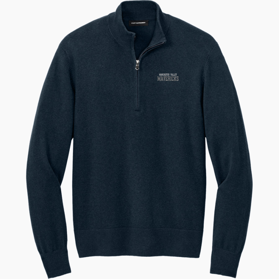 Manchester Valley Mavericks Port Authority Men's Easy Care 1/4-Zip Sweater