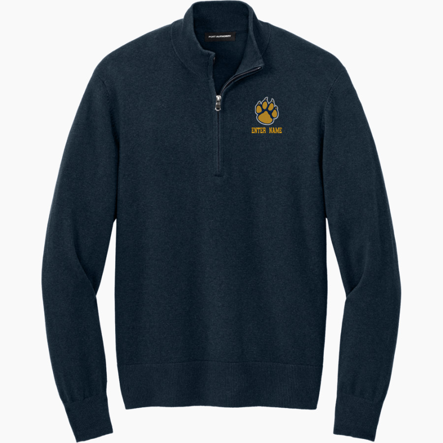BELLEVILLE HIGH SCHOOL WILDCATS <span class="pdp-name-mascot">BELLEVILLE WILDCATS</span> Port Authority Men's Easy Care 1/4-Zip Sweater