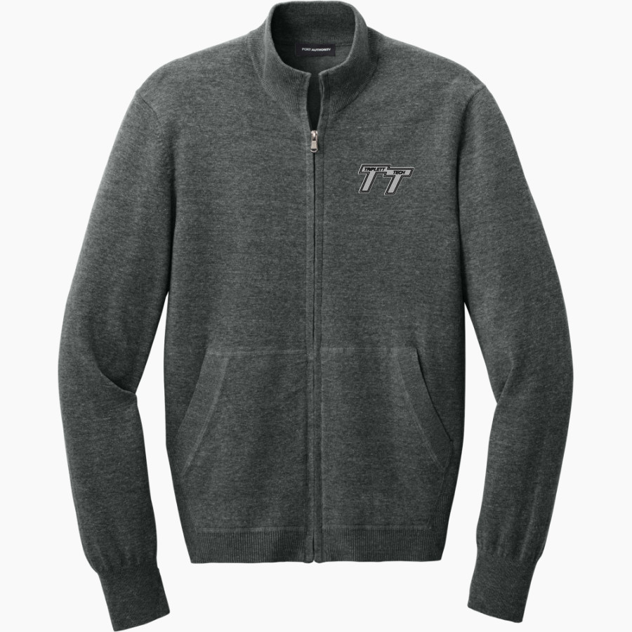 Triplett Tech Port Authority Men's Easy Care Full-Zip Sweater