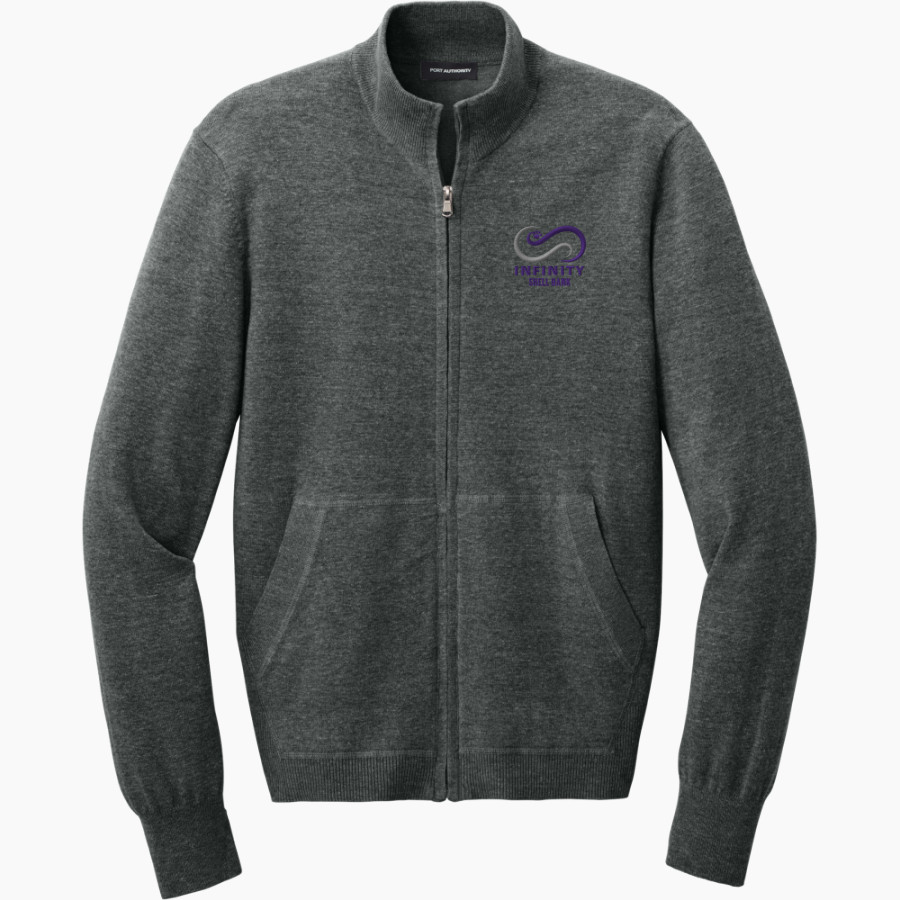 Shell Bank Brigade <span class="pdp-name-mascot">Shell Bank P771K@014 Labradors</span> Port Authority Men's Easy Care Full-Zip Sweater