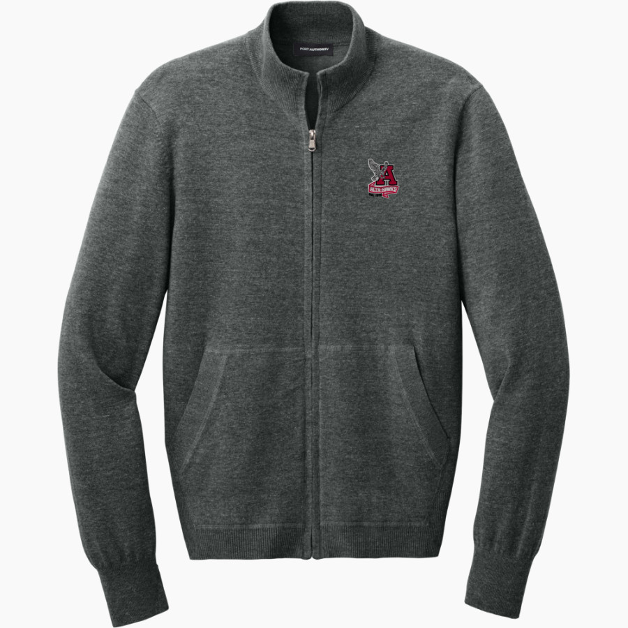 ALTA HIGH SCHOOL HAWKS Port Authority Men's Easy Care Full-Zip Sweater