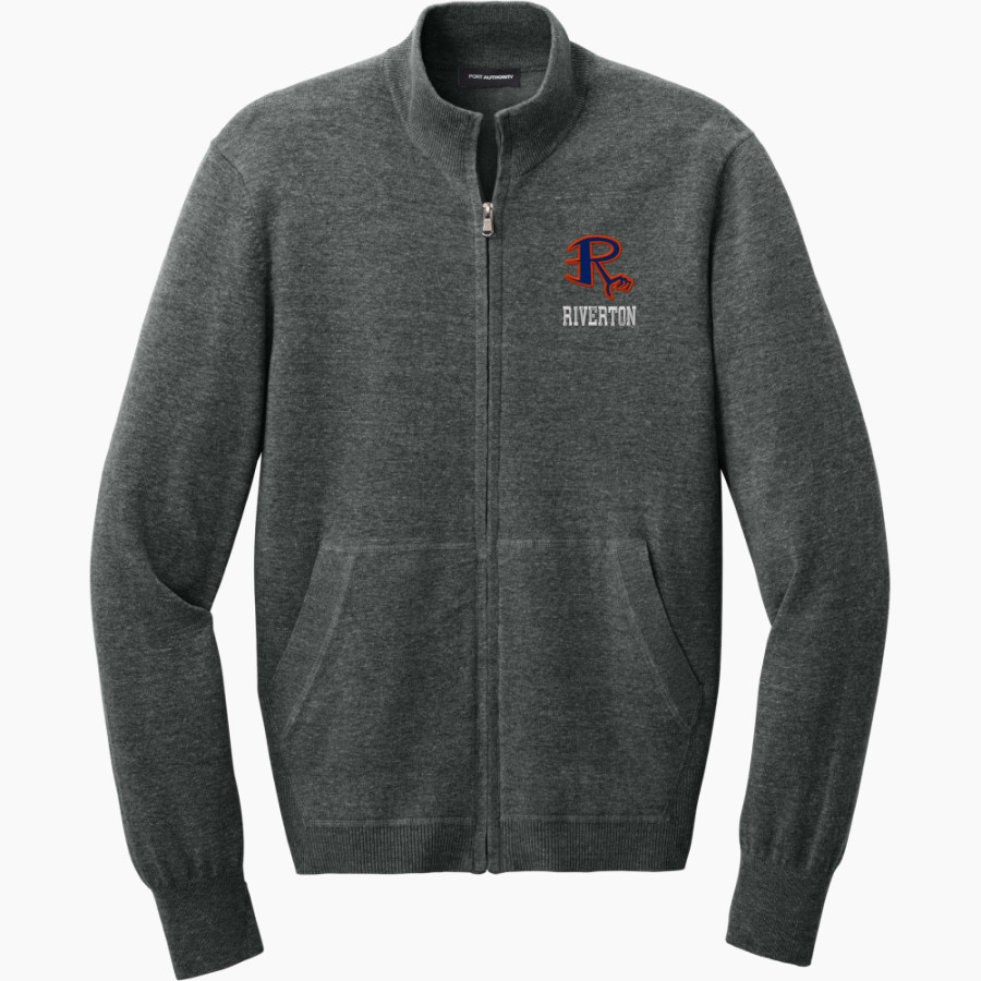 Riverton Hawks Port Authority Men's Easy Care Full-Zip Sweater