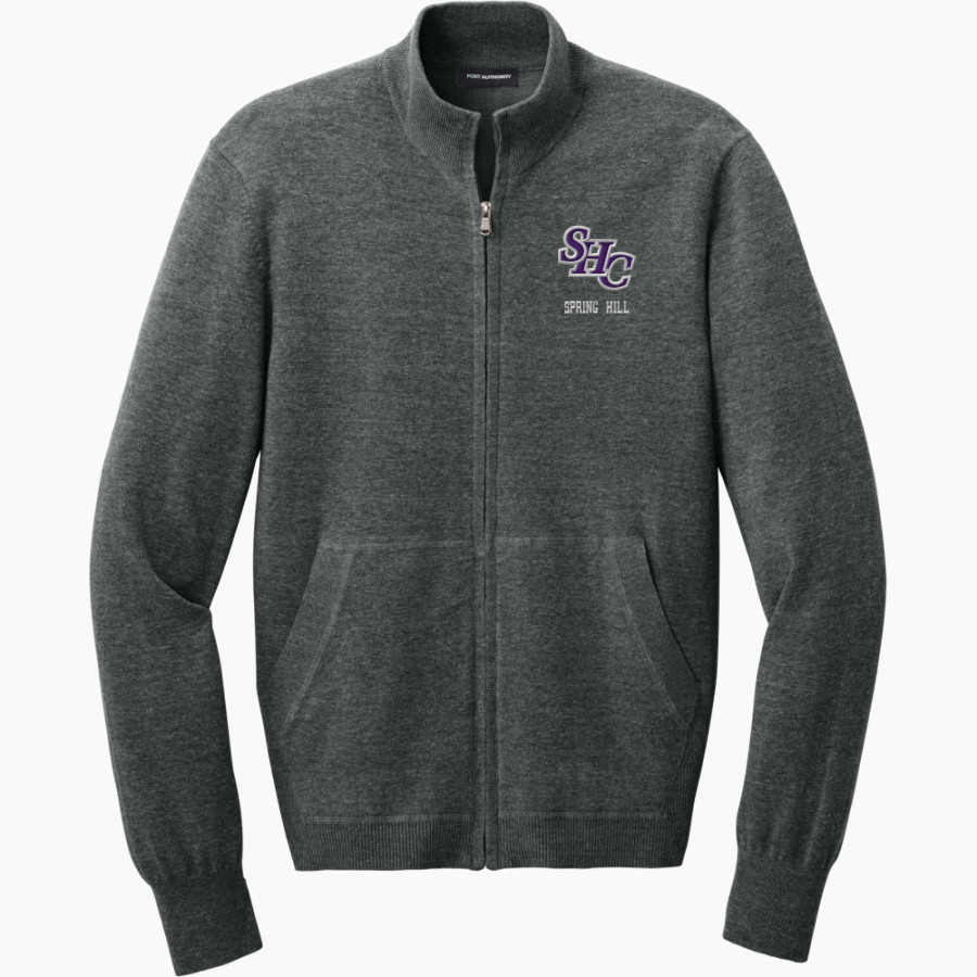 Spring Hill Badgers <span class="pdp-name-mascot">Spring Hill Badgers</span> Port Authority Men's Easy Care Full-Zip Sweater
