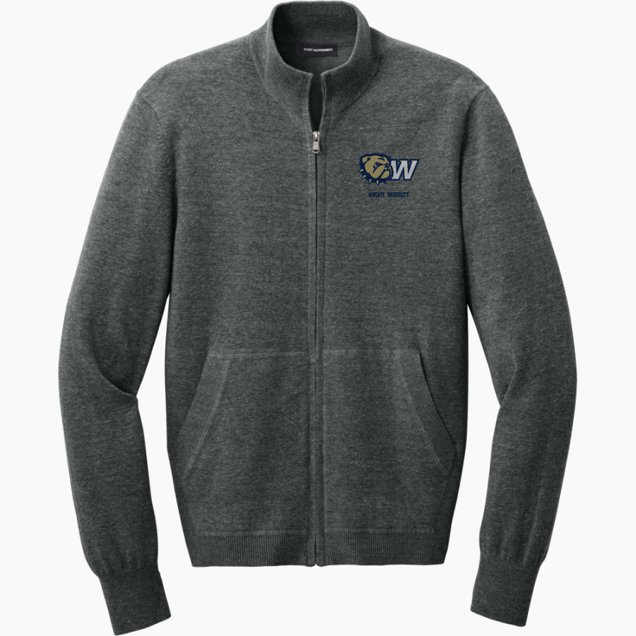 Wingate University Bulldogs <span class="pdp-name-mascot">Wingate Bulldogs</span> Port Authority Men's Easy Care Full-Zip Sweater