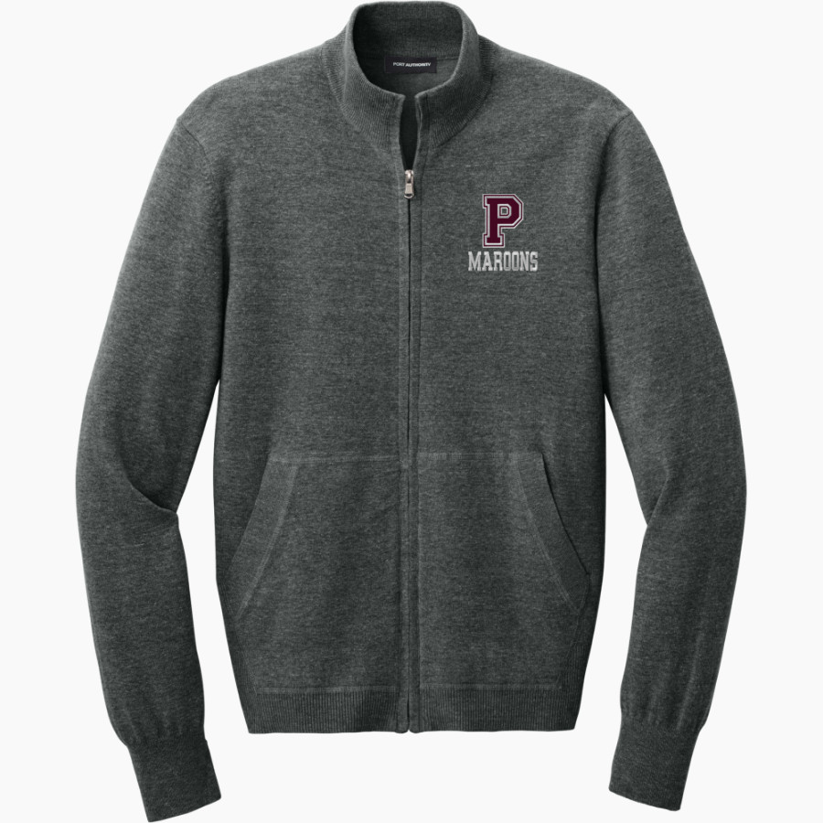 PERRY HIGH SCHOOL MAROONS Port Authority Men's Easy Care Full-Zip Sweater