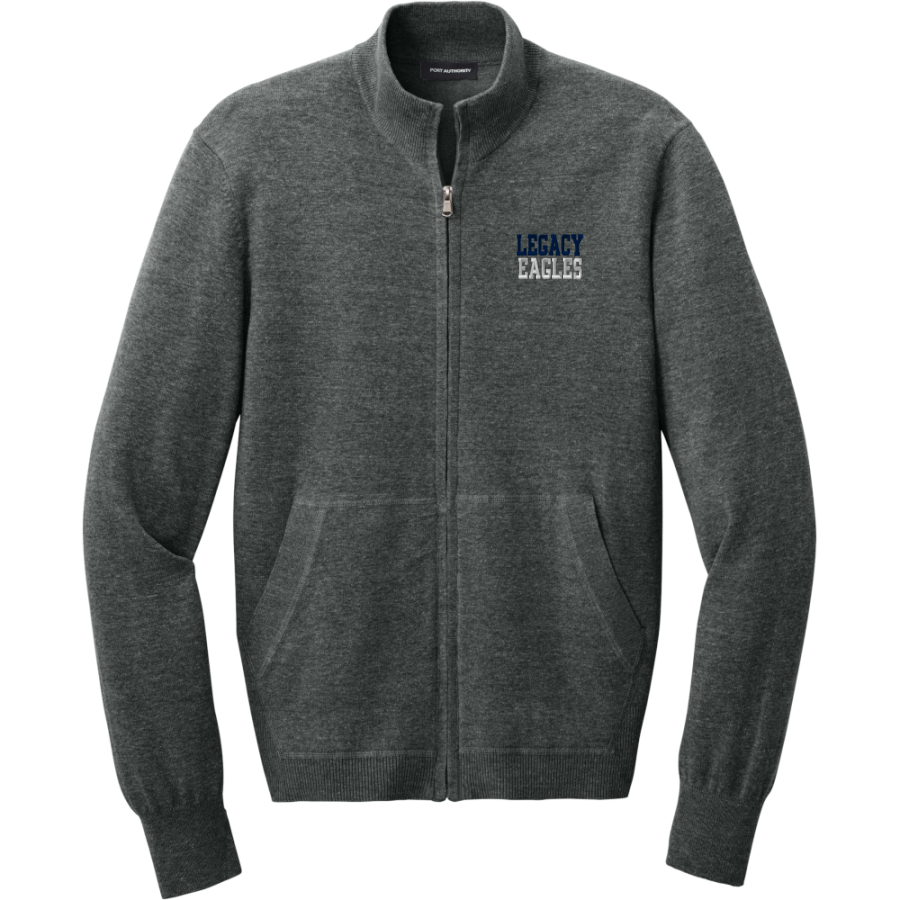 Legacy Eagles <span class="pdp-name-mascot">Legacy Charter Eagles</span> Port Authority Men's Easy Care Full-Zip Sweater