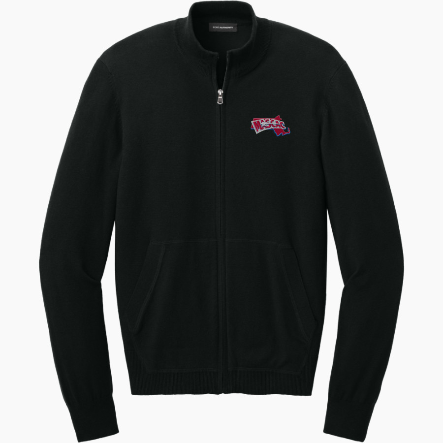 Massachusetts State Collegiate Athletic Conference <span class="pdp-name-mascot">MASCAC</span> Port Authority Men's Easy Care Full-Zip Sweater