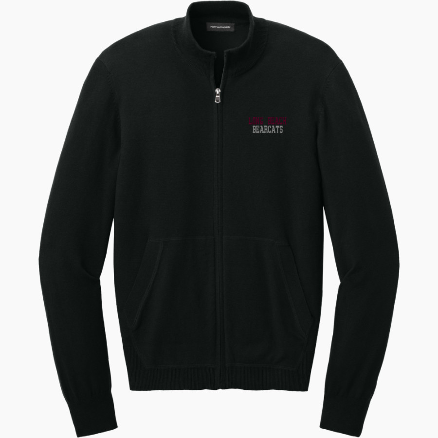LONG BEACH HIGH SCHOOL BEARCATS <span class="pdp-name-mascot">LONG BEACH BEARCATS</span> Port Authority Men's Easy Care Full-Zip Sweater