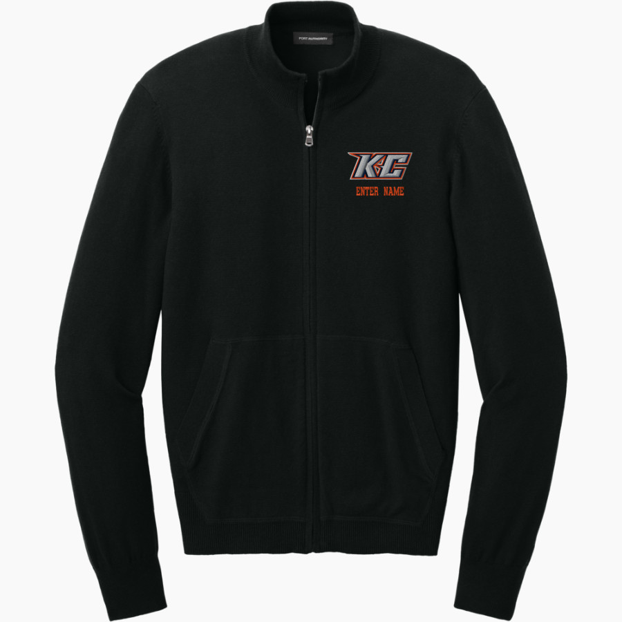 Keystone College The Official Online Store <span class="pdp-name-mascot">Keystone Giants</span> Port Authority Men's Easy Care Full-Zip Sweater