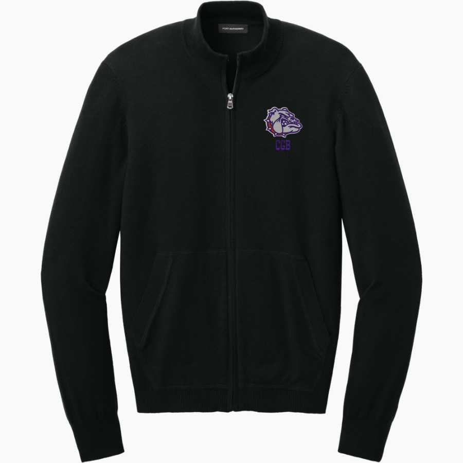 BEMENT MIDDLE SCHOOL BULLDOGS <span class="pdp-name-mascot">BEMENT BULLDOGS</span> Port Authority Men's Easy Care Full-Zip Sweater