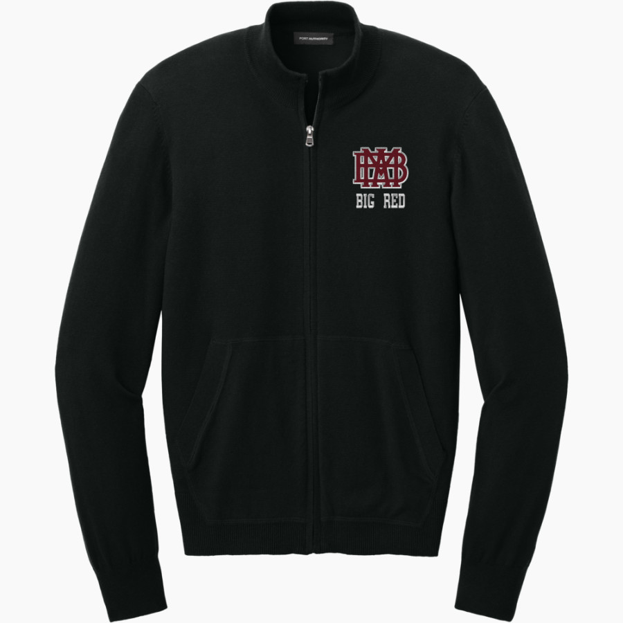 Montgomery Bell Academy Online Apparel Store <span class="pdp-name-mascot">Montgomery Bell Academy Big Red</span> Port Authority Men's Easy Care Full-Zip Sweater