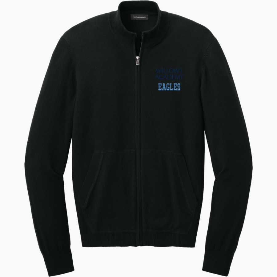 WILLOWS ACADEMY Eagles <span class="pdp-name-mascot">Willows Eagles</span> Port Authority Men's Easy Care Full-Zip Sweater