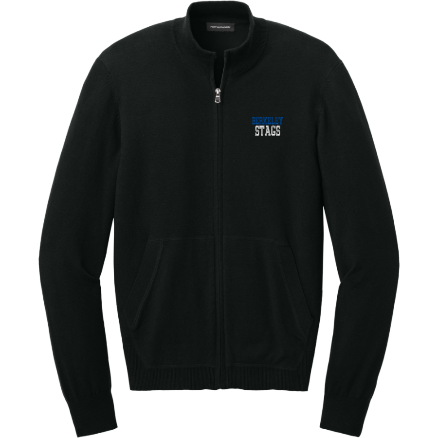 Berkeley Stags <span class="pdp-name-mascot">Berkeley Stags</span> Port Authority Men's Easy Care Full-Zip Sweater