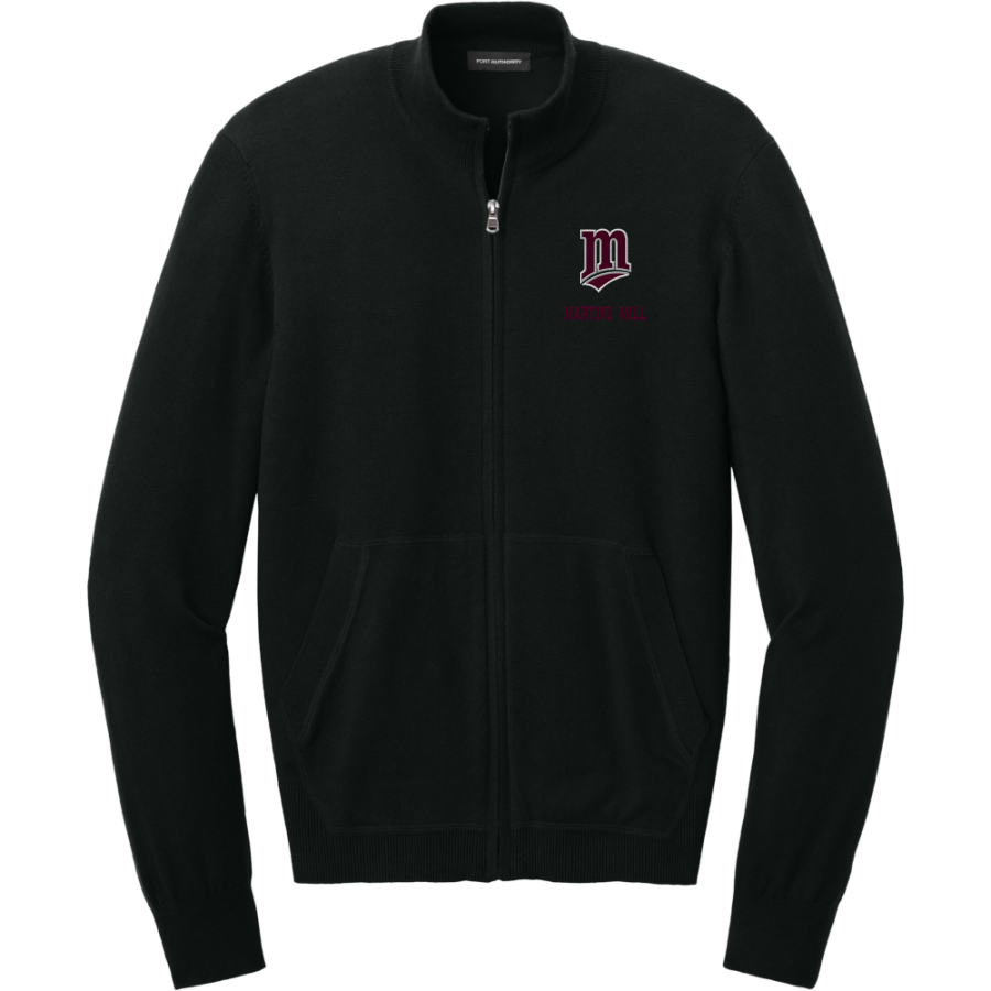 MARTINS MILL HIGH SCHOOL MUSTANGS <span class="pdp-name-mascot">MARTINS MILL MUSTANGS</span> Port Authority Men's Easy Care Full-Zip Sweater
