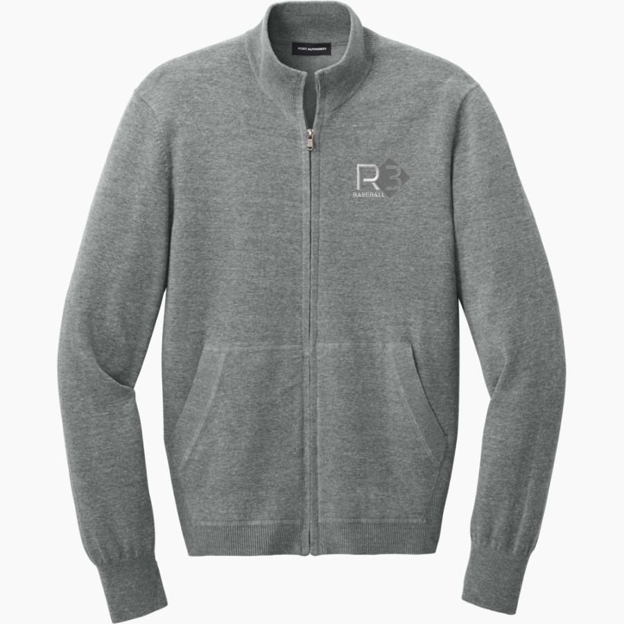 BVSA BOBBY VALENTINE'S SP <span class="pdp-name-mascot">BOBBY VALENTINE'S SPORTS ACADEMY</span> Port Authority Men's Easy Care Full-Zip Sweater