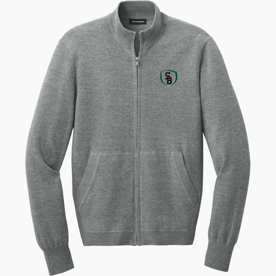 ST BERNARD'S ACADEMY CRUSADERS <span class="pdp-name-mascot">ST BERNARD'S CATHOLIC CRUSADERS</span> Port Authority Men's Easy Care Full-Zip Sweater