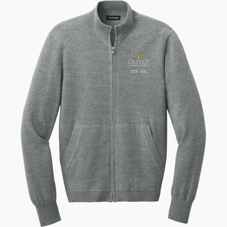 Olivet Nazarene Tigers <span class="pdp-name-mascot">Olivet Nazarene University Tigers</span> Port Authority Men's Easy Care Full-Zip Sweater