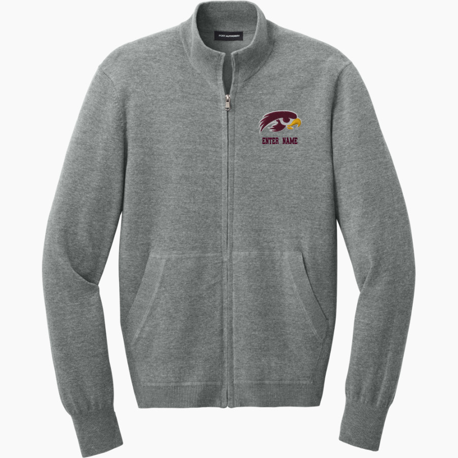 Kelly Hawks <span class="pdp-name-mascot">Kelly Hawks</span> Port Authority Men's Easy Care Full-Zip Sweater