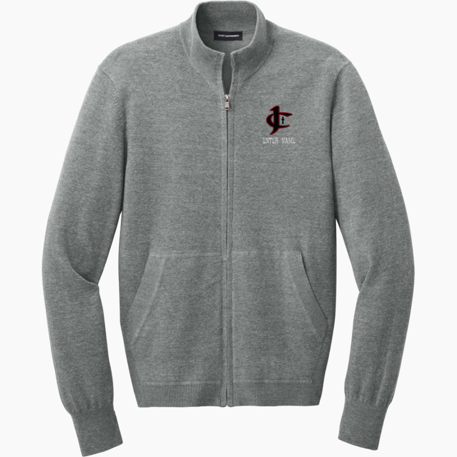 Jupiter Christian Eagles <span class="pdp-name-mascot">Jupiter Eagles</span> Port Authority Men's Easy Care Full-Zip Sweater
