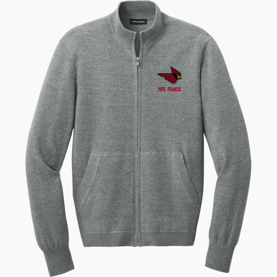 Pope Francis Cardinals Port Authority Men's Easy Care Full-Zip Sweater