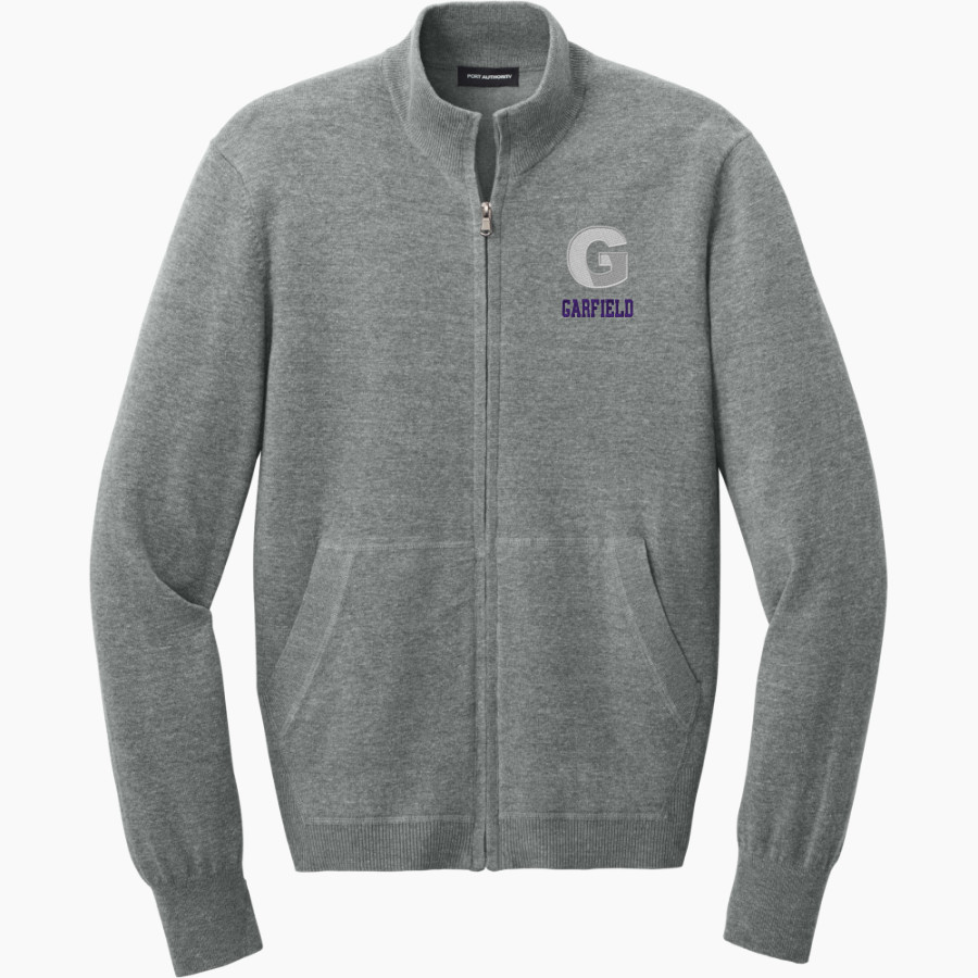 Garfield Bulldogs Port Authority Men's Easy Care Full-Zip Sweater