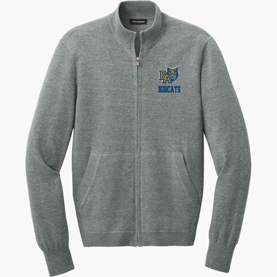 BACON ACADEMY BOBCATS <span class="pdp-name-mascot">BACON ACADEMY BOBCATS</span> Port Authority Men's Easy Care Full-Zip Sweater