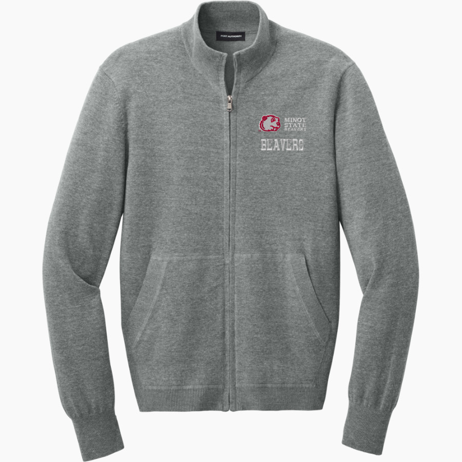 Minot State Beavers <span class="pdp-name-mascot">Minot State Beavers</span> Port Authority Men's Easy Care Full-Zip Sweater