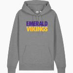 Emerald High School Vikings Stanley/Stella Unisex Cruiser 2.0 Hooded Sweatshirt Front Thumbnail