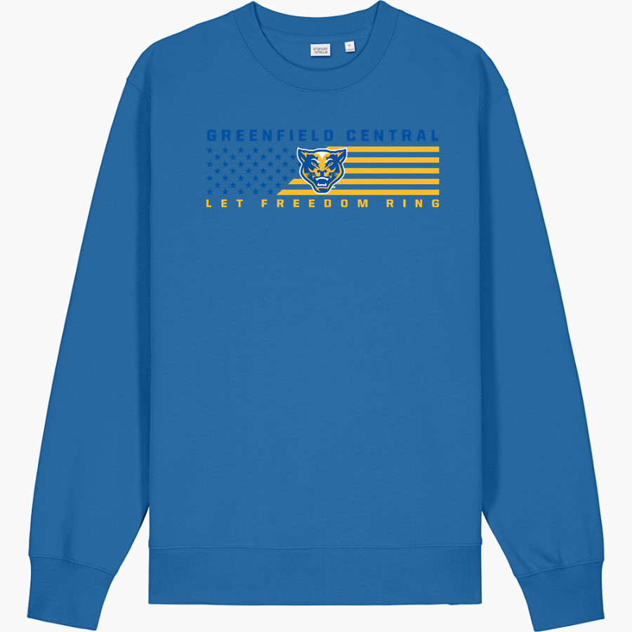 Greenfield Central Cougars Online Store <span class="pdp-name-mascot">Greenfield-Central Cougars</span> Stanley/Stella Unisex Changer 2.0 Crewneck Sweatshirt