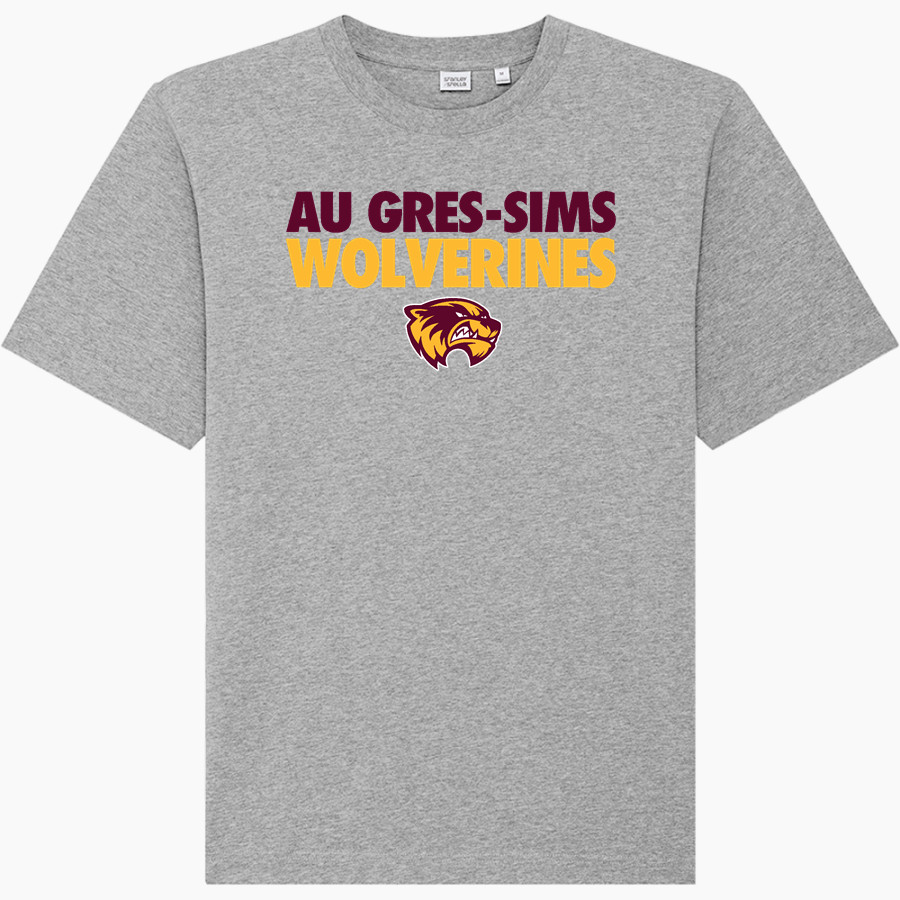 Au Gres-Sims HIGH SCHOOL WOLVERINES <span class="pdp-name-mascot">AU GRES - SIMS WOLVERINES</span> Stanley/Stella Unisex Freestyler Heavyweight Tee