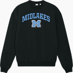 MIDLAKES HIGH SCHOOL SCREAMING EAGLES <span class="pdp-name-mascot">MIDLAKES SCREAMING EAGLES</span> Stanley/Stella Unisex Ledger Dry Crewneck Sweatshirt Front Thumbnail