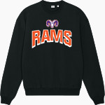 McDonough Rams Stanley/Stella Unisex Ledger Dry Crewneck Sweatshirt Front Thumbnail