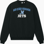 San Diego Miramar Jets <span class="pdp-name-mascot">San Diego Miramar College Jets</span> Stanley/Stella Unisex Ledger Dry Crewneck Sweatshirt Front Thumbnail