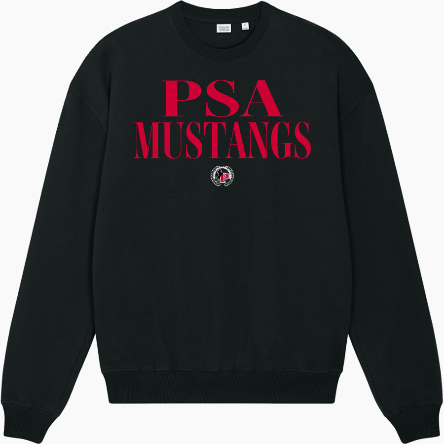 PSA Mustangs official sideline store <span class="pdp-name-mascot">PUTNAM SCIENCE ACADEMY Mustangs</span> Stanley/Stella Unisex Ledger Dry Crewneck Sweatshirt