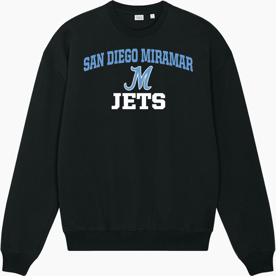 San Diego Miramar Jets <span class="pdp-name-mascot">San Diego Miramar College Jets</span> Stanley/Stella Unisex Ledger Dry Crewneck Sweatshirt