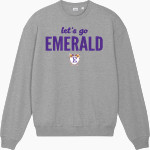 Emerald High School Vikings Stanley/Stella Unisex Ledger Dry Crewneck Sweatshirt Front Thumbnail