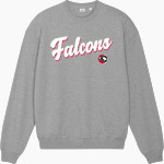 York Falcons <span class="pdp-name-mascot">York School Falcons</span> Stanley/Stella Unisex Ledger Dry Crewneck Sweatshirt Front Thumbnail