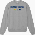 Westbury Christian Wildcats <span class="pdp-name-mascot">Westbury Christian Wildcats</span> Stanley/Stella Unisex Ledger Dry Crewneck Sweatshirt Front Thumbnail