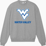 WATER VALLEY HIGH SCHOOL BLUE DEVILS <span class="pdp-name-mascot">WATER VALLEY BLUE DEVILS</span> Stanley/Stella Unisex Ledger Dry Crewneck Sweatshirt Front Thumbnail