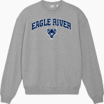 EAGLE RIVER Wolves <span class="pdp-name-mascot">EAGLE RIVER Wolves</span> Stanley/Stella Unisex Ledger Dry Crewneck Sweatshirt Front Thumbnail