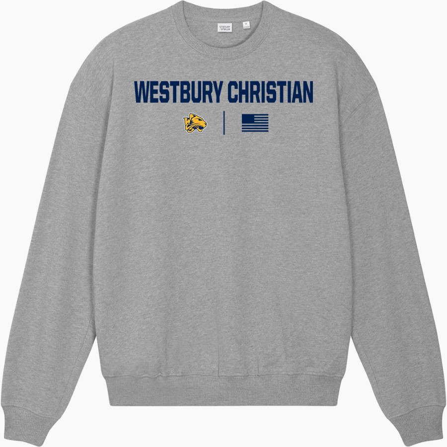 Westbury Christian Wildcats <span class="pdp-name-mascot">Westbury Christian Wildcats</span> Stanley/Stella Unisex Ledger Dry Crewneck Sweatshirt