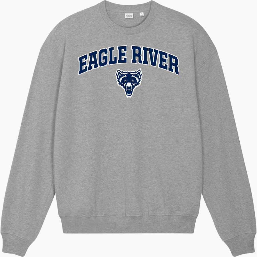 EAGLE RIVER Wolves <span class="pdp-name-mascot">EAGLE RIVER Wolves</span> Stanley/Stella Unisex Ledger Dry Crewneck Sweatshirt