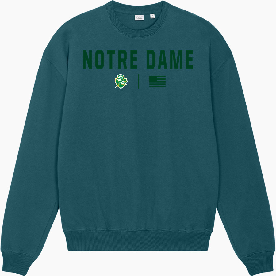 NOTRE DAME HIGH SCHOOL GREEN KNIGHTS Stanley/Stella Unisex Ledger Dry Crewneck Sweatshirt