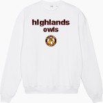 Highlands Owls Stanley/Stella Unisex Ledger Dry Crewneck Sweatshirt Front Thumbnail