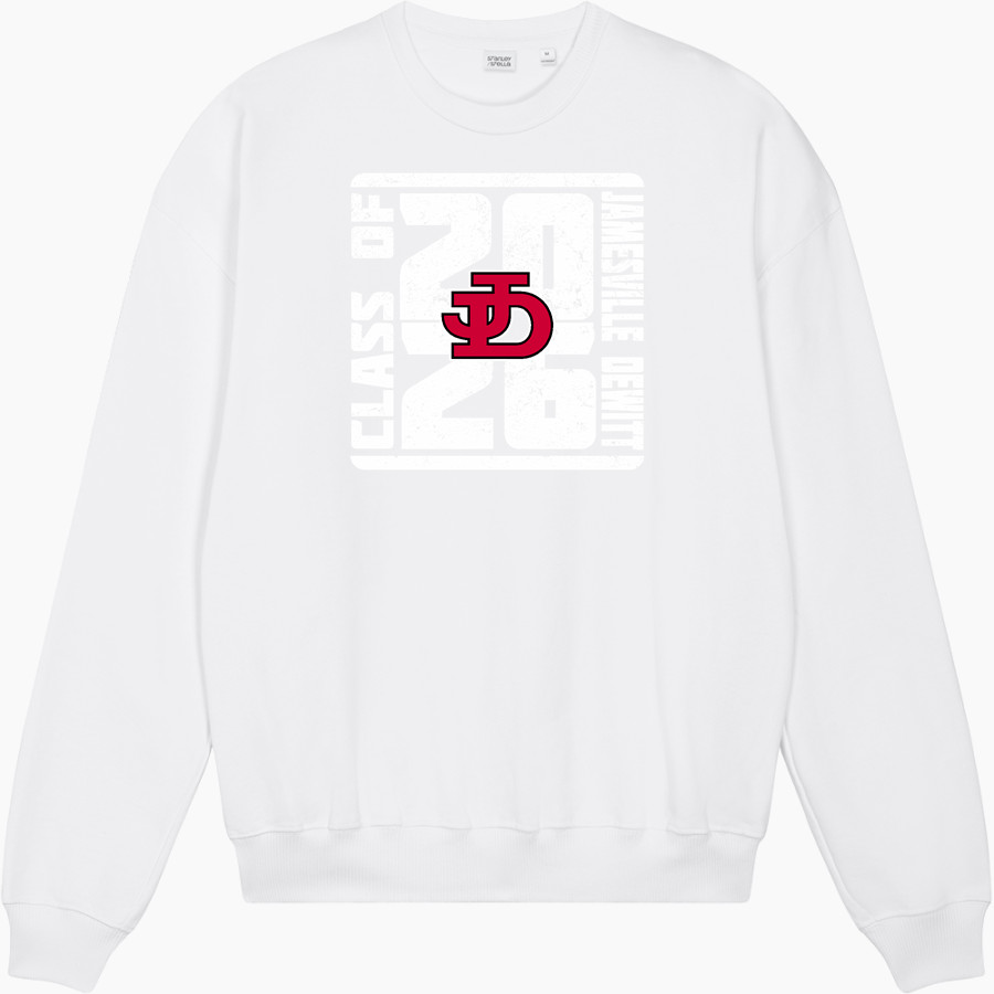 Jamesville DeWitt Red Rams Stanley/Stella Unisex Ledger Dry Crewneck Sweatshirt