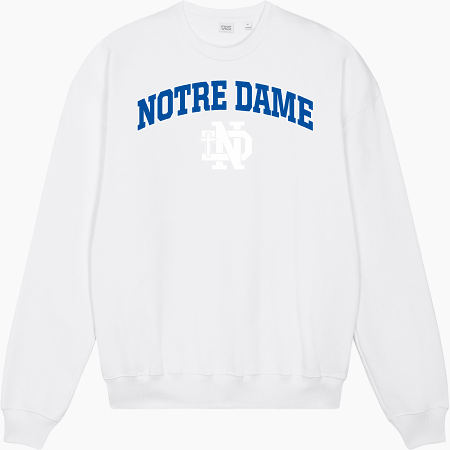 Notre Dame Bulldogs Stanley/Stella Unisex Ledger Dry Crewneck Sweatshirt