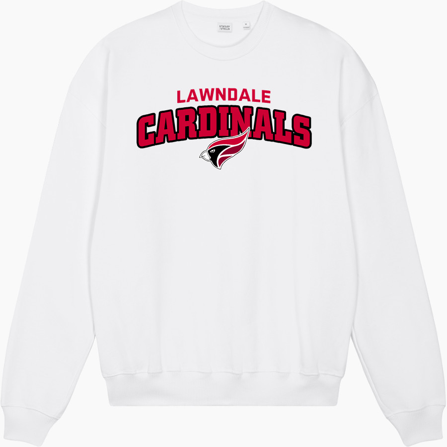 LAWNDALE HIGH SCHOOL CARDINALS <span class="pdp-name-mascot">LAWNDALE CARDINALS</span> Stanley/Stella Unisex Ledger Dry Crewneck Sweatshirt