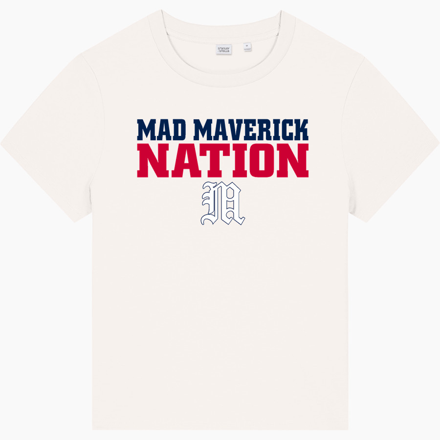 M.A.D Mavericks OFFICIAL ONLINE STORE <span class="pdp-name-mascot">Crieve Hall Youth Athletic Association Mad Mavericks</span> Stanley/Stella Women's Stella Muser Tee